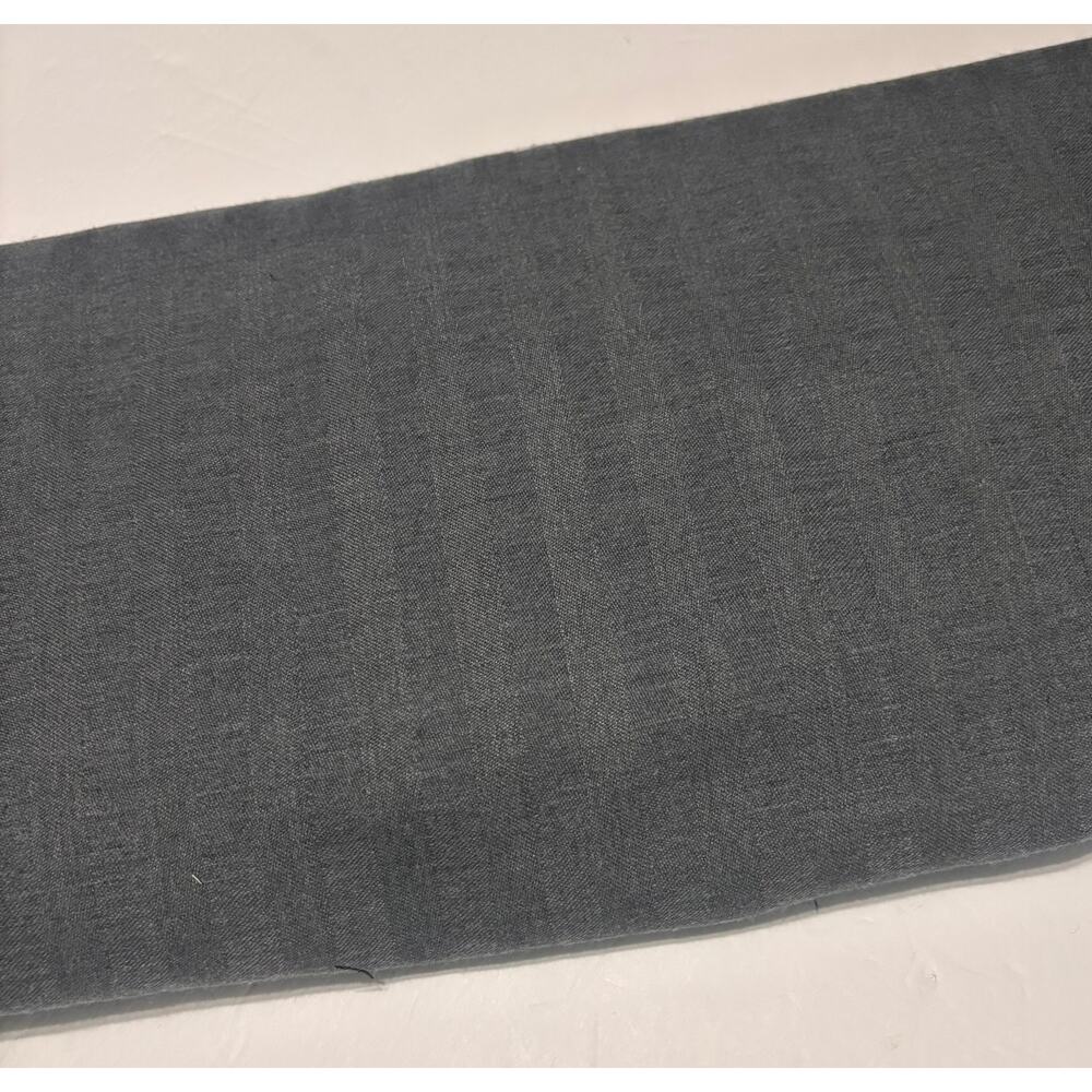 Blue Gray Stripe Wool Poly Blend Fabric 54” Wide 6.25 Yds Suiting Material